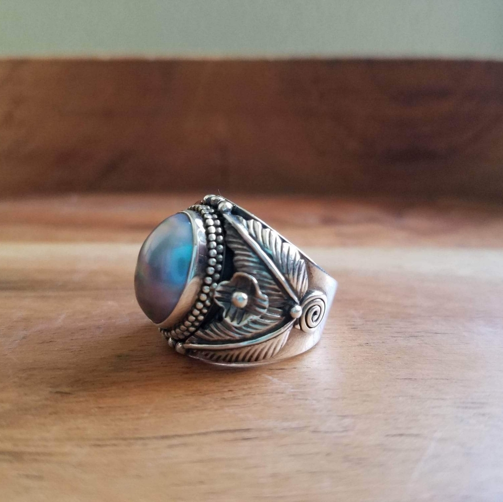 Solid silver ring - Picture 2 of 12